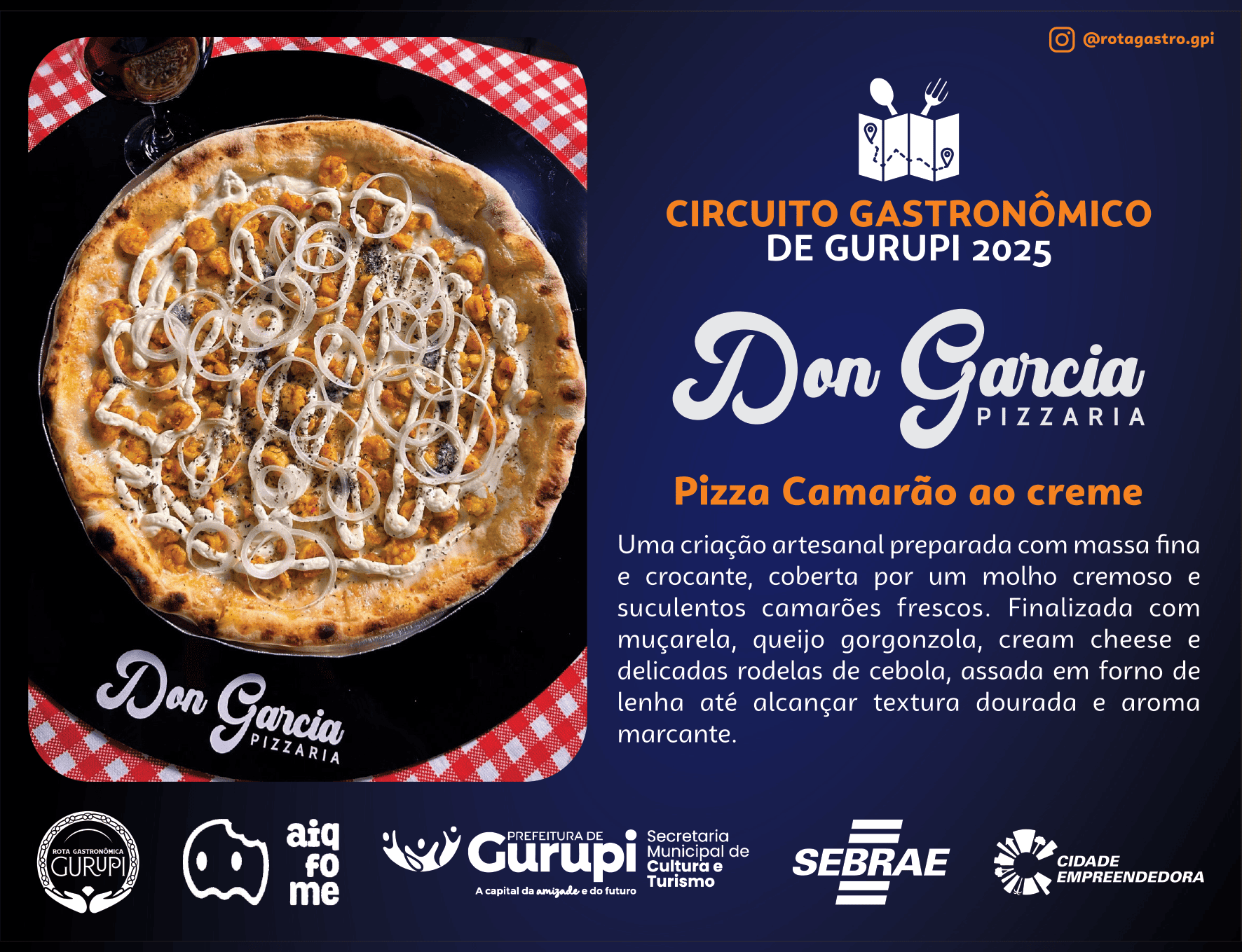 Pizza Camarão ao creme