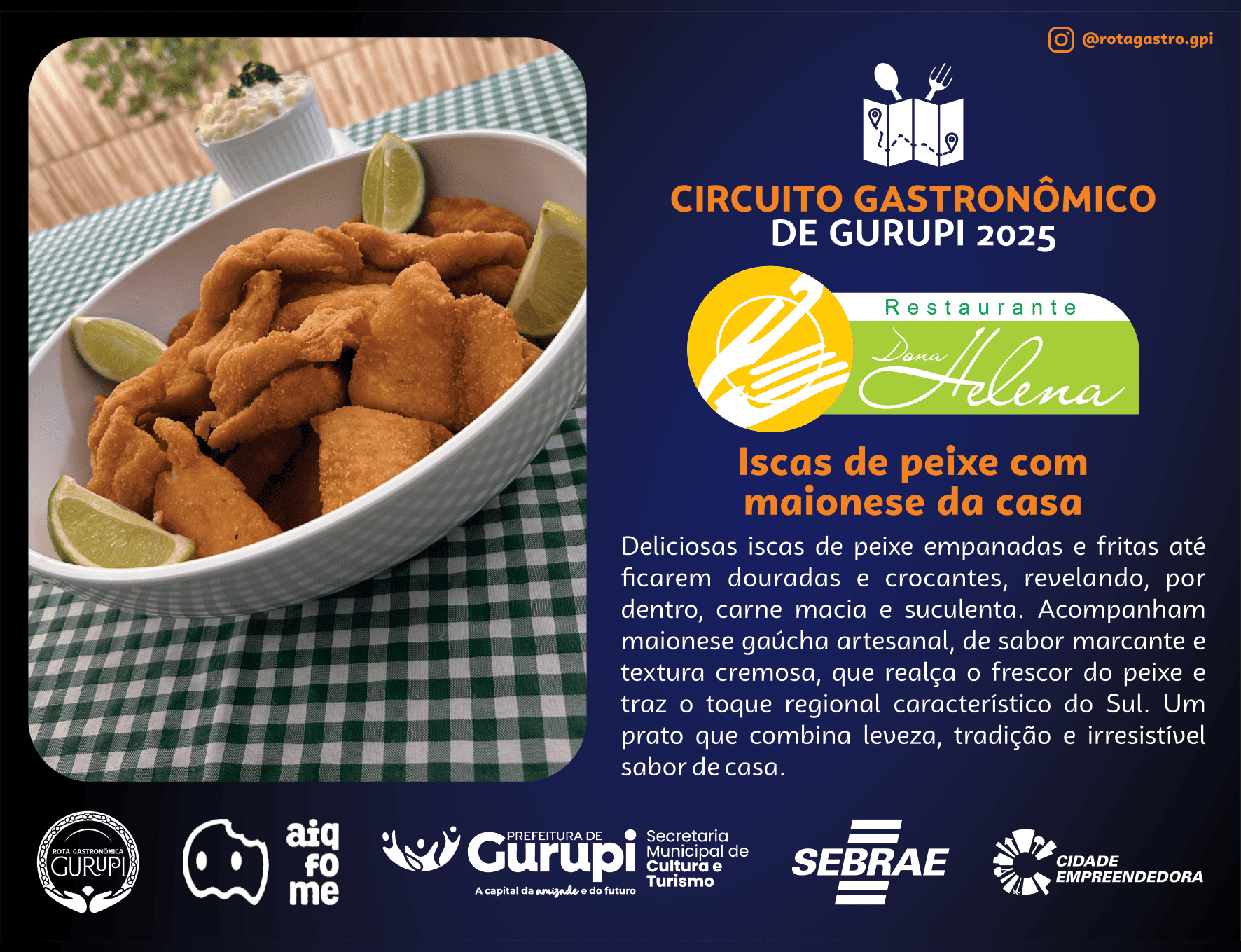 Iscas de peixe com maionese da casa