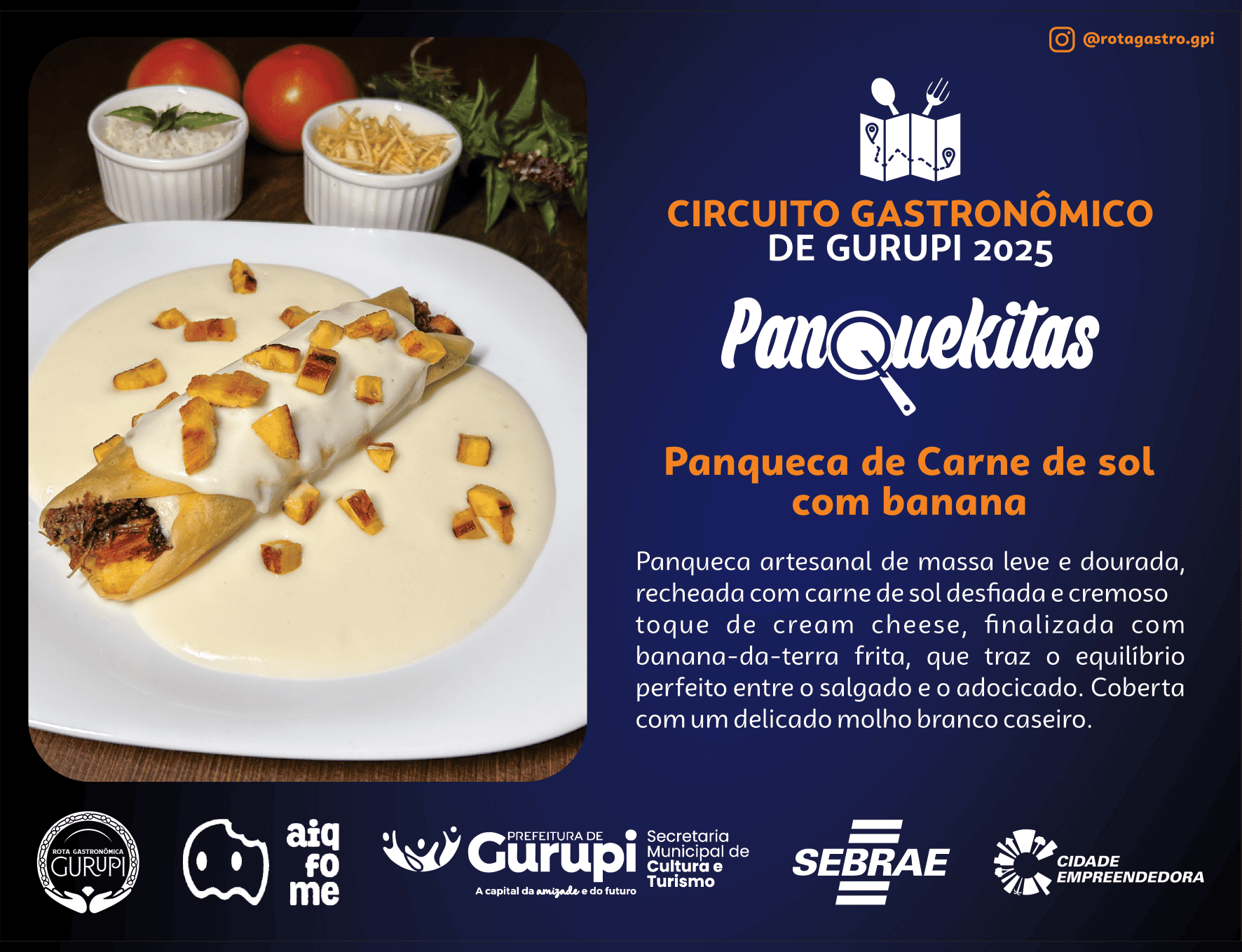 Panqueca de Carne de sol com banana